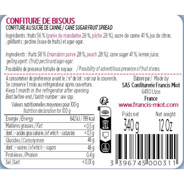 PREPARATION DE FRUITS BISOUS AU SUCRE DE CANNE