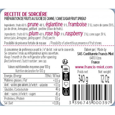 CONFITURE DE SORCIERE AU SUCRE DE CANNE