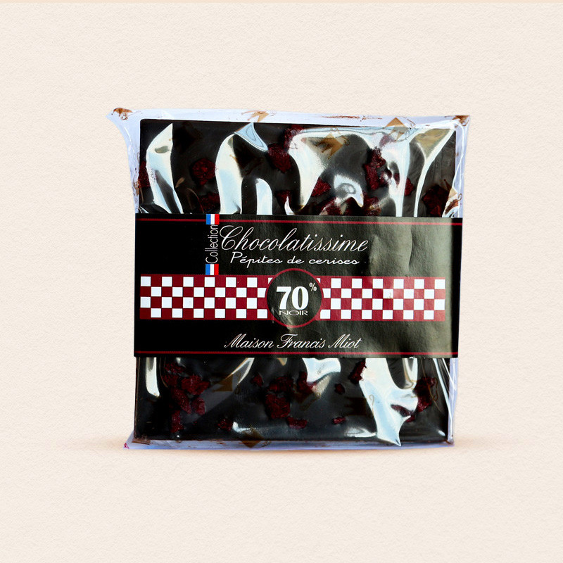 CHOCOLATISSIME NOIR AVEC PEPITES DE CERISES