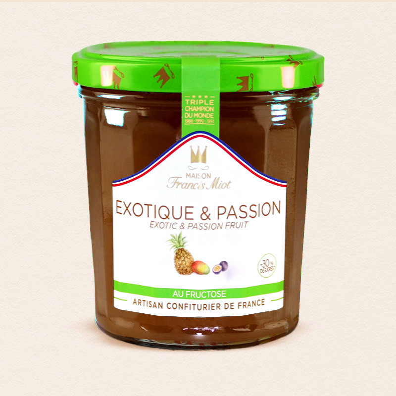 CONFITURE EXOTIQUE ET PASSION AU FRUCTOSE