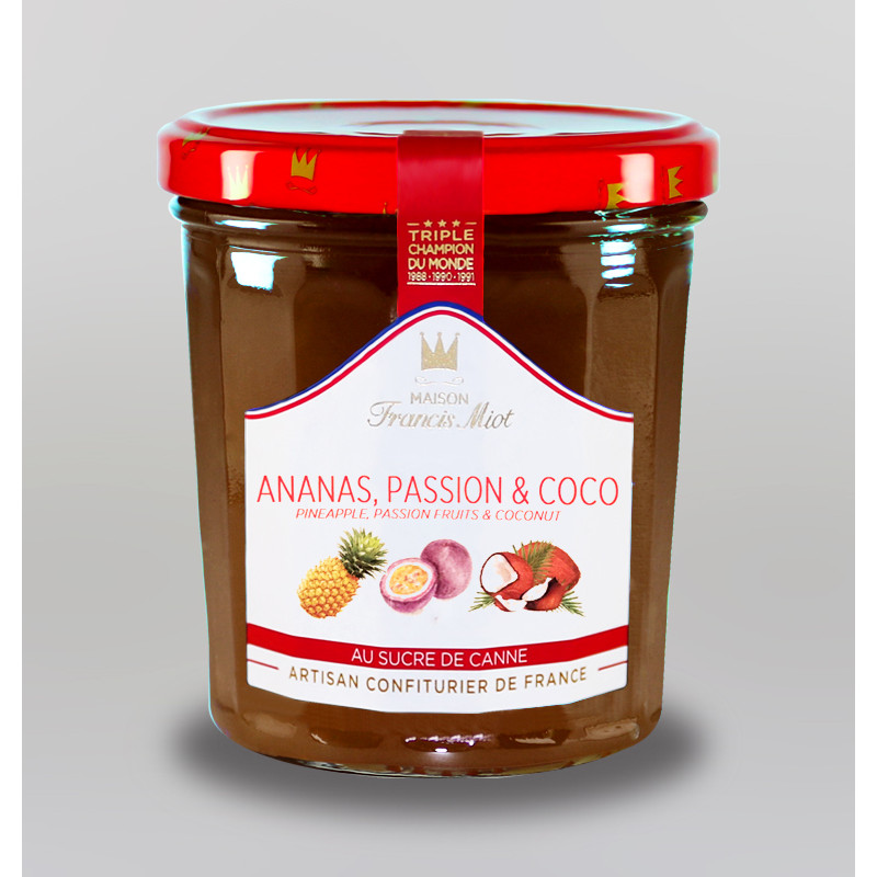 CONFITURE D'ANANAS PASSION COCO AU SUCRE DE CANNE