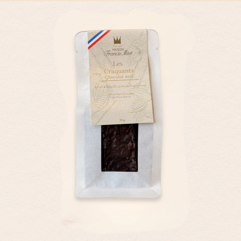 CRAQUANTS CHOCOLAT NOIR ET BISCUIT FIN