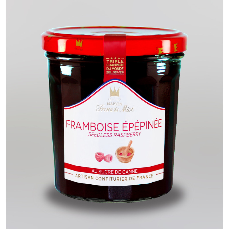 CONFITURE DE FRAMBOISE EPEPINEE AU SUCRE DE CANNE