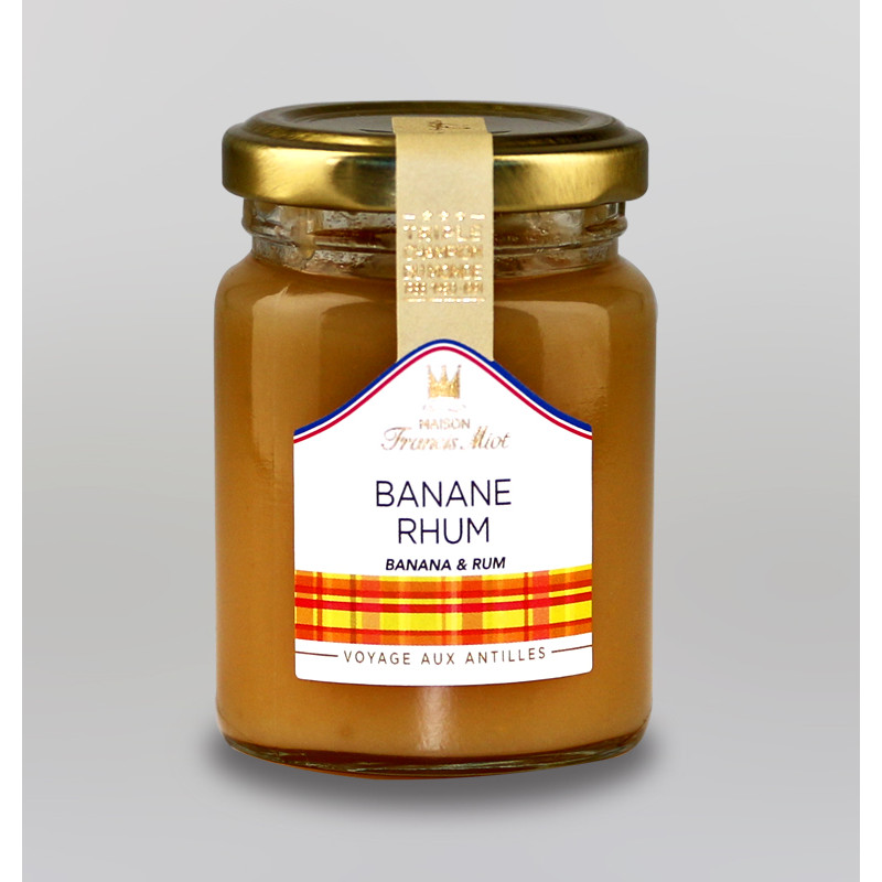 CONFITURE DE BANANE RHUM AU SUCRE DE CANNE