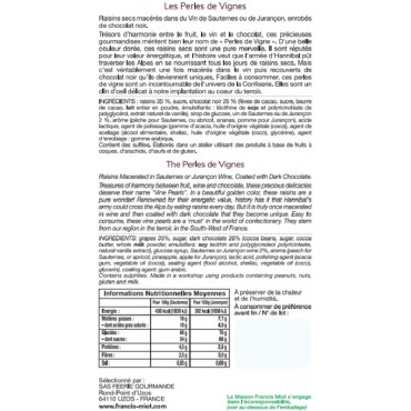 PERLES DE VIGNE AU SAUTERNES