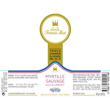 CONFITURE DE MYRTILLE SAUVAGE AU SUCRE DE CANNE
