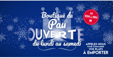  Information ouverture boutique et Salon de thé Pau - Novembre 2020